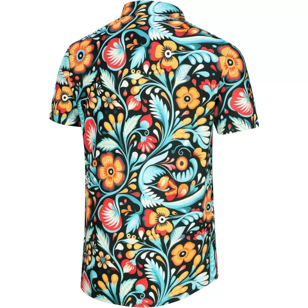 KYKU Mexico Shirt for Men Funny Beach Shirts Hawaiian Button Down Short Sleeve