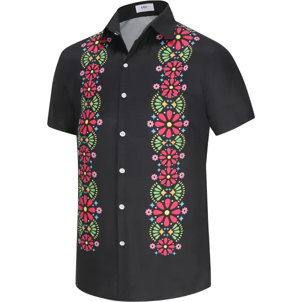 KYKU Mexico Shirt for Men Funny Beach Shirts Hawaiian Button Down Short Sleeve