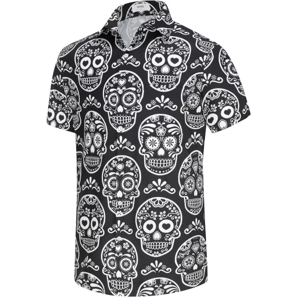 KYKU Mexico Shirt for Men Funny Beach Shirts Hawaiian Button Down Short Sleeve