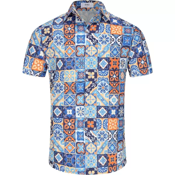 KYKU Mexico Shirt for Men Funny Beach Shirts Hawaiian Button Down Short Sleeve