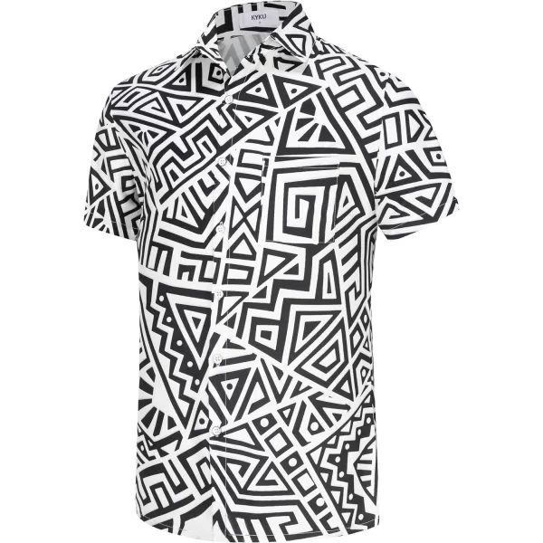 KYKU Mexico Shirt for Men Funny Beach Shirts Hawaiian Button Down Short Sleeve