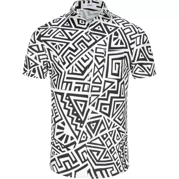 KYKU Mexico Shirt for Men Funny Beach Shirts Hawaiian Button Down Short Sleeve