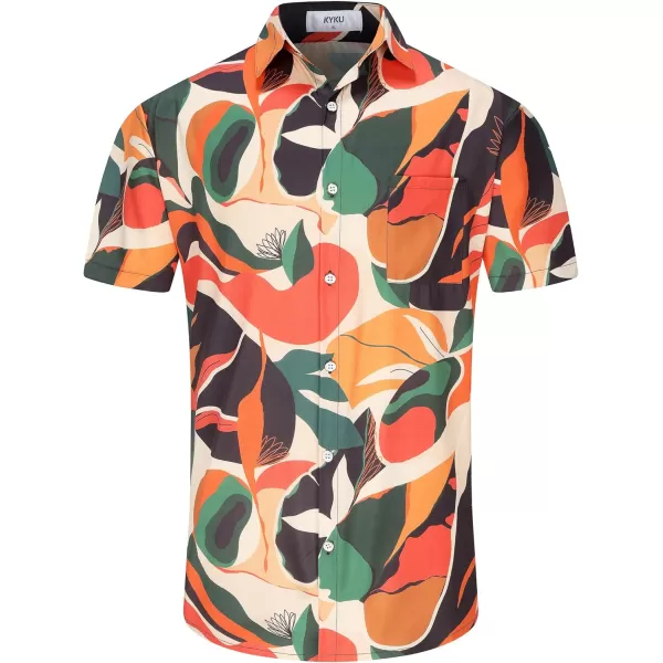 KYKU Mexico Shirt for Men Funny Beach Shirts Hawaiian Button Down Short Sleeve