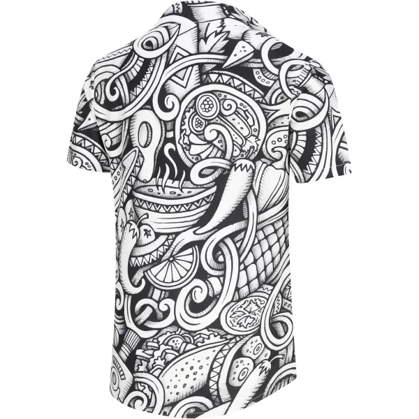 KYKU Mexico Shirt for Men Funny Beach Shirts Hawaiian Button Down Short Sleeve