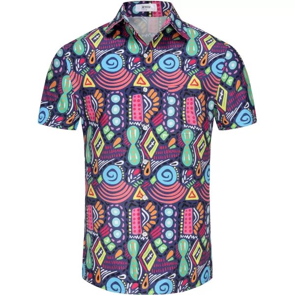 KYKU Mexico Shirt for Men Funny Beach Shirts Hawaiian Button Down Short Sleeve