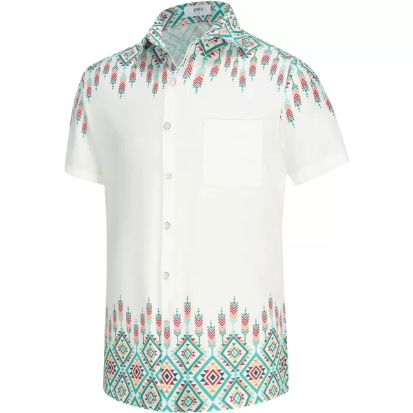 KYKU Mexico Shirt for Men Funny Beach Shirts Hawaiian Button Down Short Sleeve
