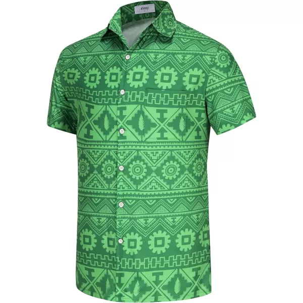KYKU Mexico Shirt for Men Funny Beach Shirts Hawaiian Button Down Short Sleeve