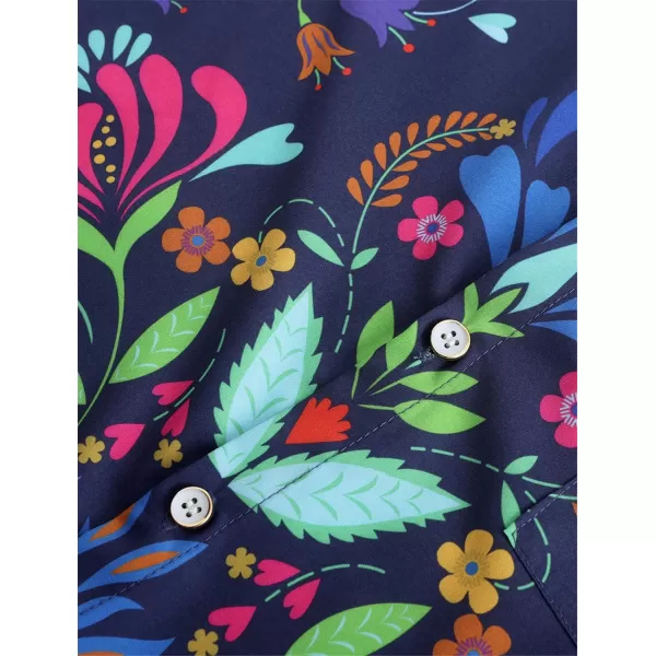 KYKU Mexico Shirt for Men Funny Beach Shirts Hawaiian Button Down Short Sleeve