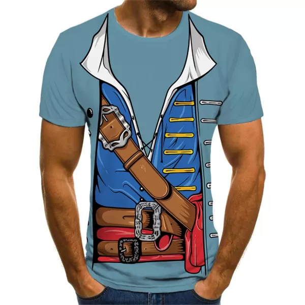 KYKU Pirate Costume Men Accessories Halloween T Shirts Funny Cruise Pirates T-Shirt