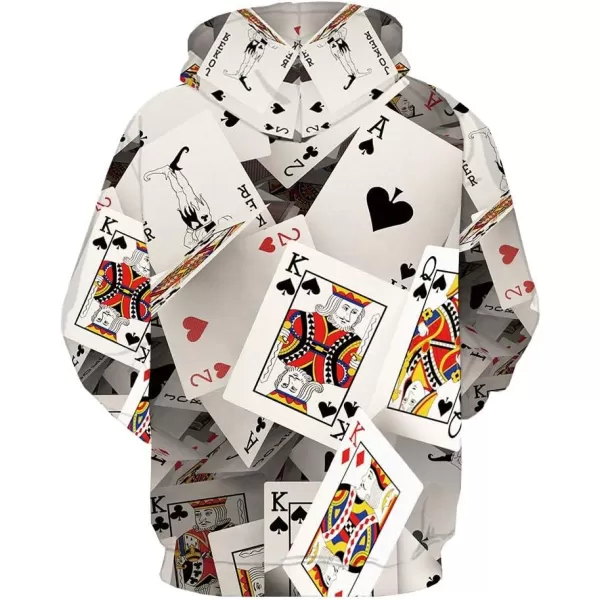 KYKU Poker Hoodies for Men 3D Hoodie Las Vegas Funny Hoody Print Sweatshirt