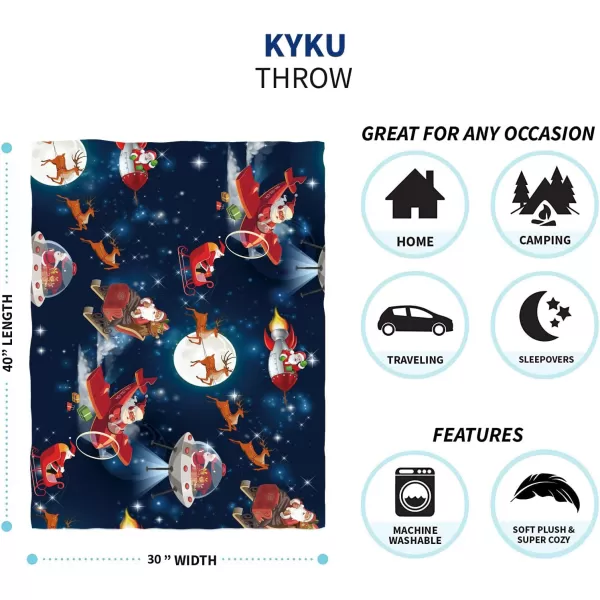 KYKU Queen Size Christmas Throw Blanket Soft Holiday Blankets Sherpa Plush Vacation Xmas Blankets Comfy Warm Pattern Gifts for Adults, Men, Women, Kids 