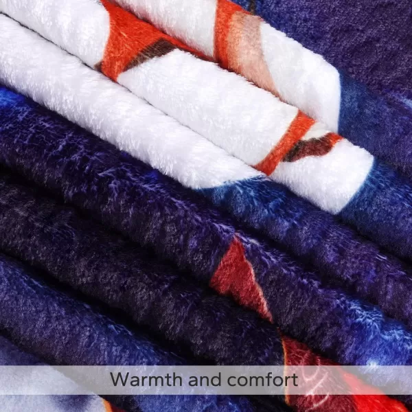 KYKU Queen Size Christmas Throw Blanket Soft Holiday Blankets Sherpa Plush Vacation Xmas Blankets Comfy Warm Pattern Gifts for Adults, Men, Women, Kids 