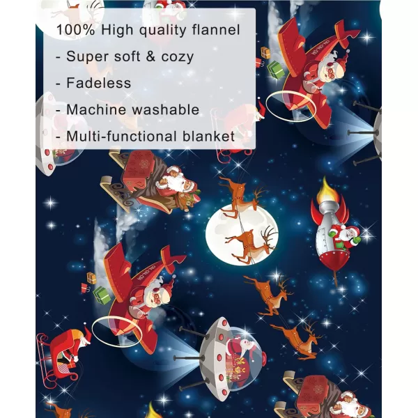 KYKU Queen Size Christmas Throw Blanket Soft Holiday Blankets Sherpa Plush Vacation Xmas Blankets Comfy Warm Pattern Gifts for Adults, Men, Women, Kids 