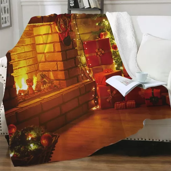 KYKU Queen Size Christmas Throw Blanket Soft Holiday Blankets Sherpa Plush Vacation Xmas Blankets Comfy Warm Pattern Gifts for Adults, Men, Women, Kids 