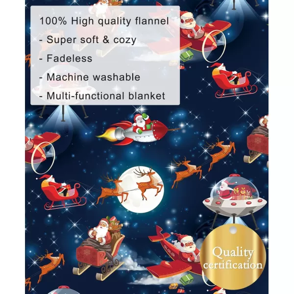 KYKU Queen Size Christmas Throw Blanket Soft Holiday Blankets Sherpa Plush Vacation Xmas Blankets Comfy Warm Pattern Gifts for Adults, Men, Women, Kids 