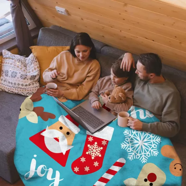 KYKU Queen Size Christmas Throw Blanket Soft Holiday Blankets Sherpa Plush Vacation Xmas Blankets Comfy Warm Pattern Gifts for Adults, Men, Women, Kids 