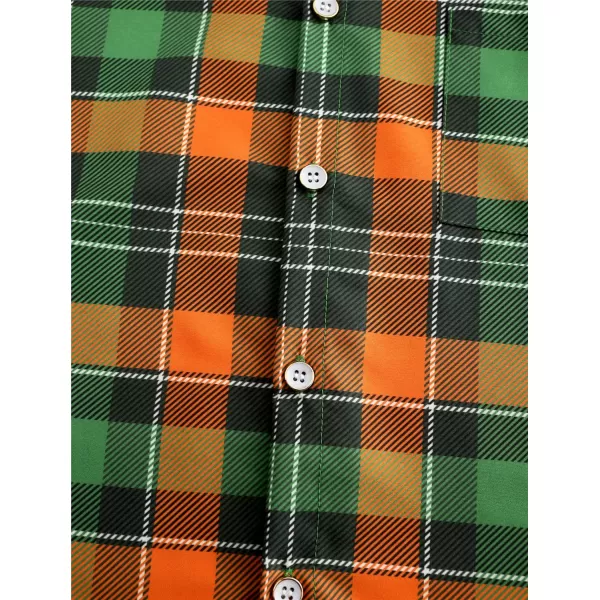 KYKU St Patricks Day Shirt Mens Hawaiian Shirts Short Sleeve Green Button Up Top