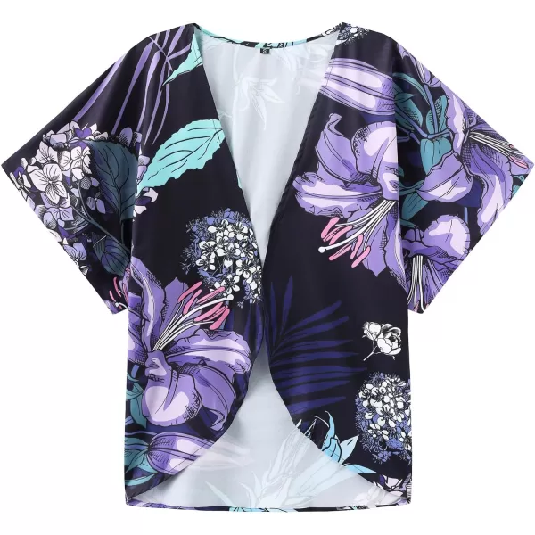 KYKU Summer Kimonos for Women Casual Hawaiian Tropical Floral Tops