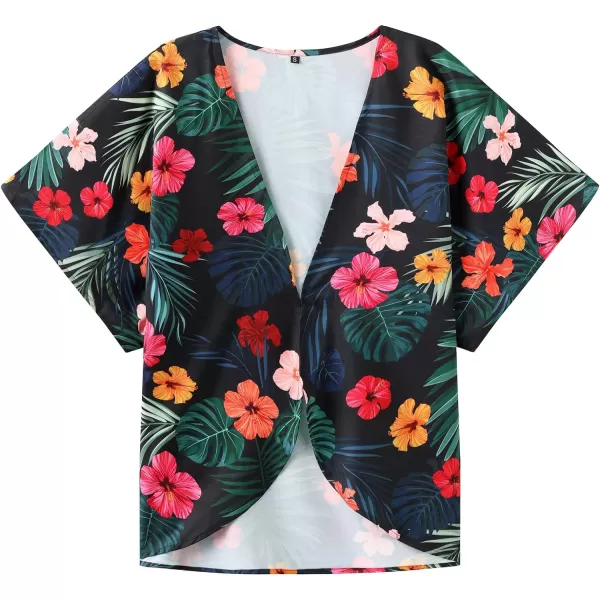 KYKU Summer Kimonos for Women Casual Hawaiian Tropical Floral Tops
