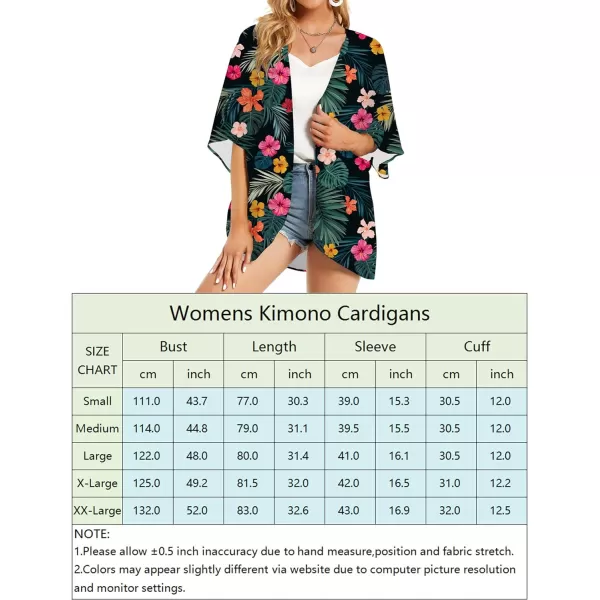 KYKU Summer Kimonos for Women Casual Hawaiian Tropical Floral Tops