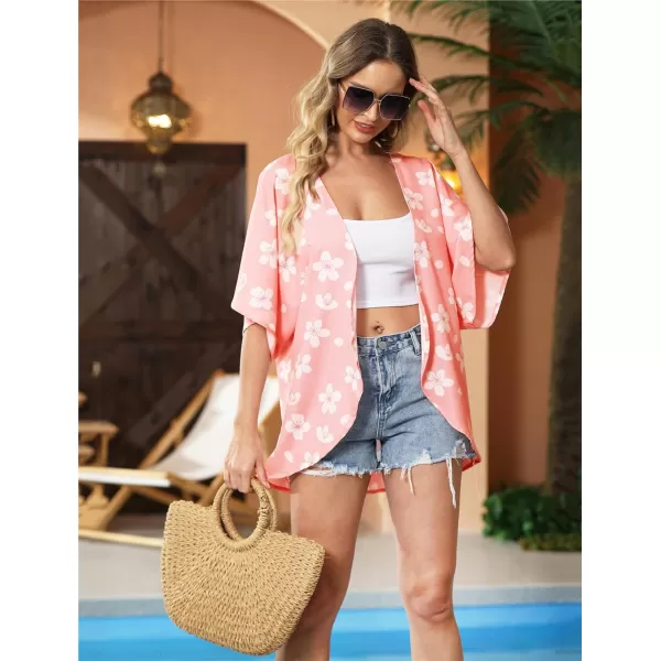 KYKU Summer Kimonos for Women Casual Hawaiian Tropical Floral Tops