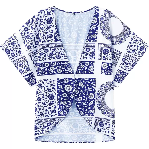 KYKU Summer Kimonos for Women Casual Hawaiian Tropical Floral Tops