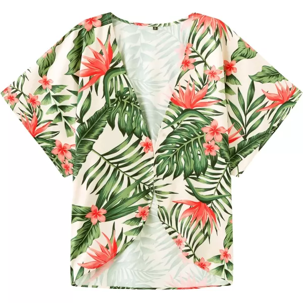 KYKU Summer Kimonos for Women Casual Hawaiian Tropical Floral Tops