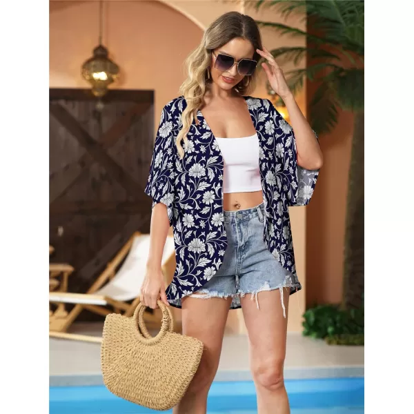 KYKU Summer Kimonos for Women Casual Hawaiian Tropical Floral Tops