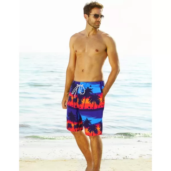 KYKU Swimming Trunks Men Swim Shorts Swimwear Beachwear Board Shorts with Pocket