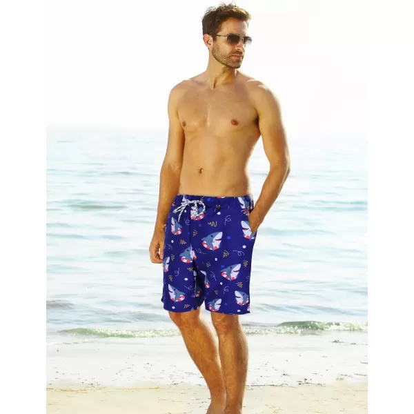 KYKU Swimming Trunks Men Swim Shorts Swimwear Beachwear Board Shorts with Pocket