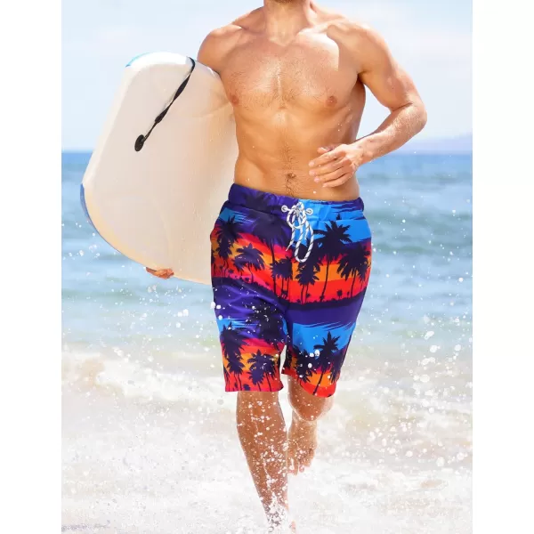 KYKU Swimming Trunks Men Swim Shorts Swimwear Beachwear Board Shorts with Pocket