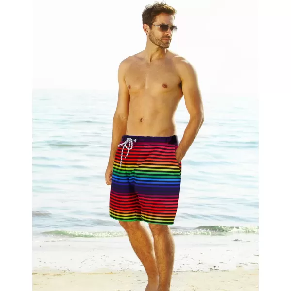 KYKU Swimming Trunks Men Swim Shorts Swimwear Beachwear Board Shorts with Pocket