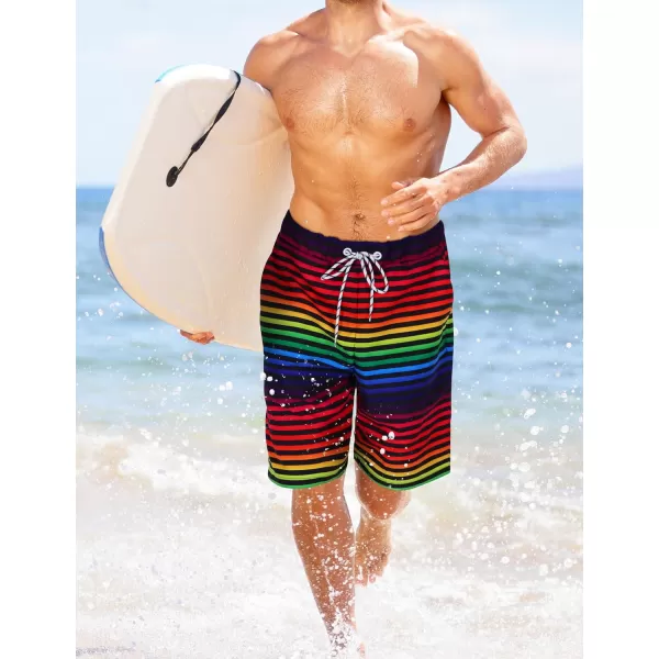 KYKU Swimming Trunks Men Swim Shorts Swimwear Beachwear Board Shorts with Pocket