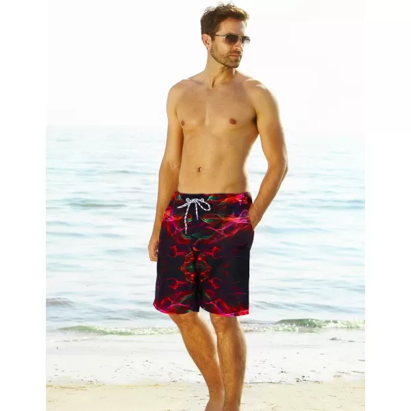 KYKU Swimming Trunks Men Swim Shorts Swimwear Beachwear Board Shorts with Pocket