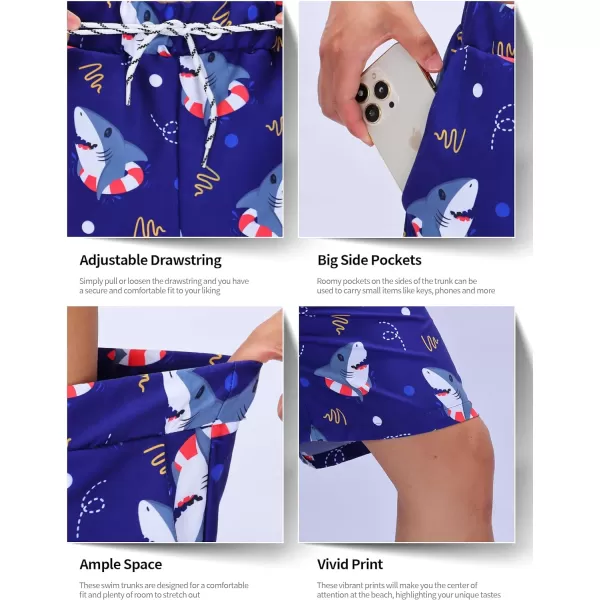 KYKU Swimming Trunks Men Swim Shorts Swimwear Beachwear Board Shorts with Pocket