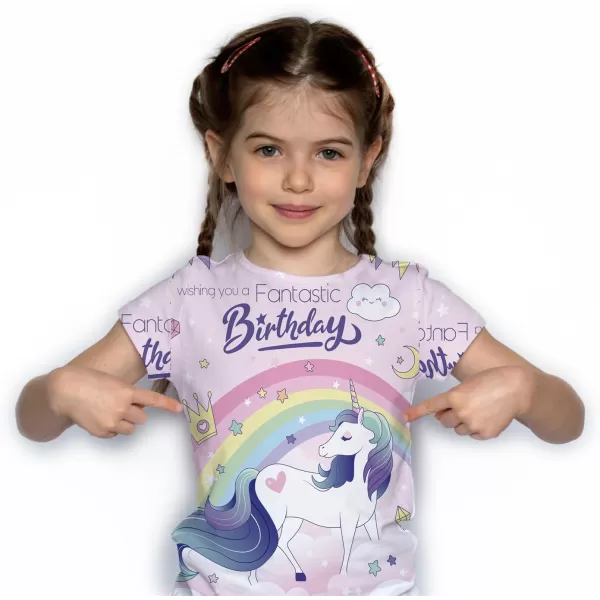 KYKU Toddler Girls Short Sleeve Graphic T-Shirt Kids Cute T Shirt Gifts