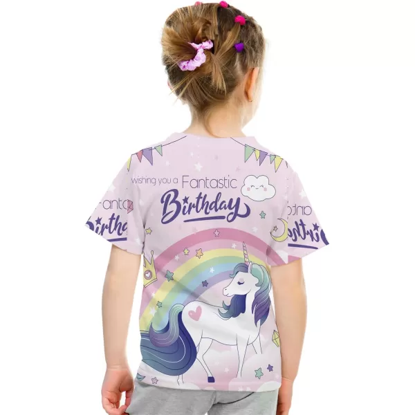 KYKU Toddler Girls Short Sleeve Graphic T-Shirt Kids Cute T Shirt Gifts