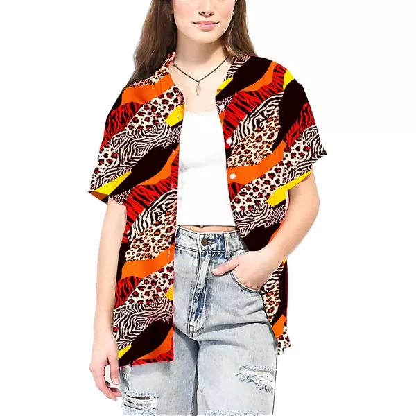KYKU Womens Button Down Hawaiian Shirt Casual Fashion Shirts Summer Blouses