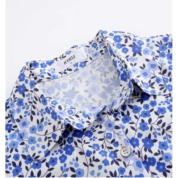 KYKU Womens Button Down Hawaiian Shirt Casual Fashion Shirts Summer Blouses
