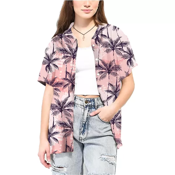 KYKU Womens Button Down Hawaiian Shirt Casual Fashion Shirts Summer Blouses