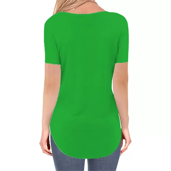 KYKU Womens St Patricks Day V Neck Shirt Saint Patricks Day Tee Shamrock T-Shirt