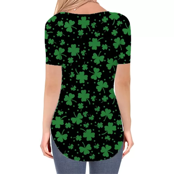 KYKU Womens St Patricks Day V Neck Shirt Saint Patricks Day Tee Shamrock T-Shirt