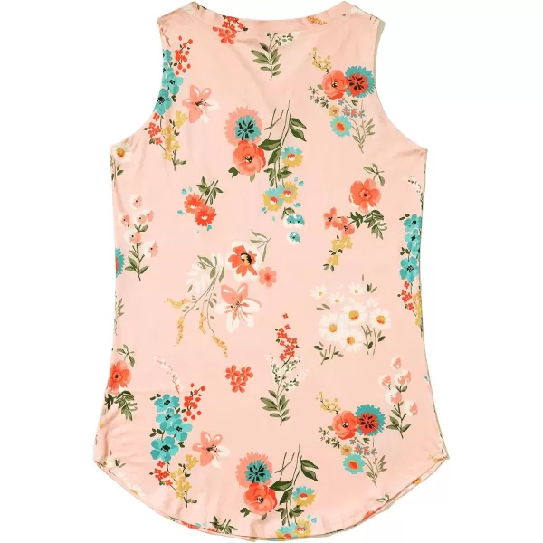 KYKU Women's Tank Top Summer Sleeveless T Shirt Casual V Neck Curved Hem Blouses