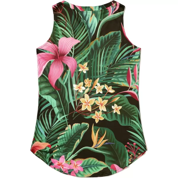 KYKU Women's Tank Top Summer Sleeveless T Shirt Casual V Neck Curved Hem Blouses