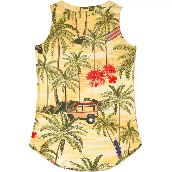 KYKU Women's Tank Top Summer Sleeveless T Shirt Casual V Neck Curved Hem Blouses