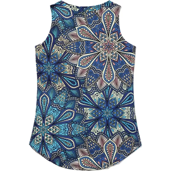 KYKU Women's Tank Top Summer Sleeveless T Shirt Casual V Neck Curved Hem Blouses