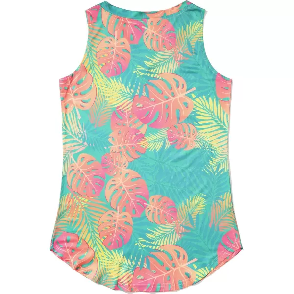 KYKU Women's Tank Top Summer Sleeveless T Shirt Casual V Neck Curved Hem Blouses