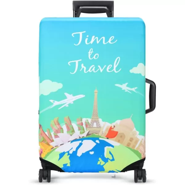KYKU African American Luggage Cover Spandex Suitcase Protector Fits 19-21 Inch