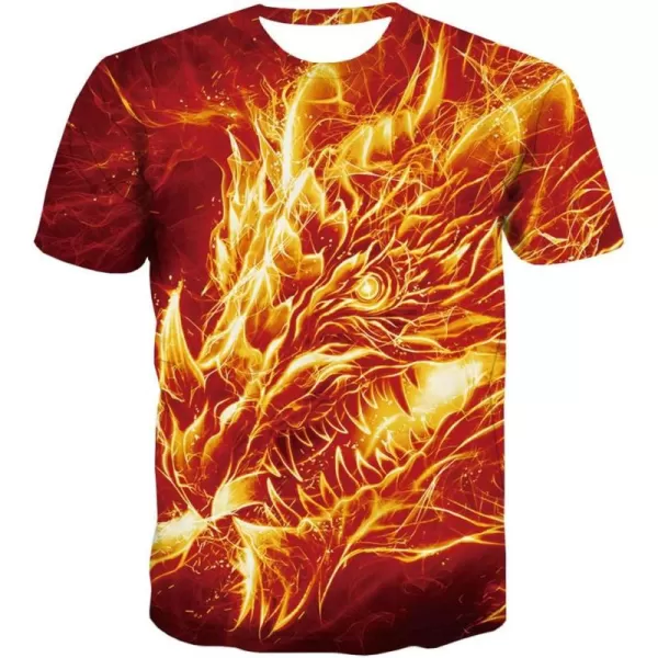 KYKU Cute Dragon Tshirt Men Fantasy Apparel Animal Graphic T Shirts Gifts Tee