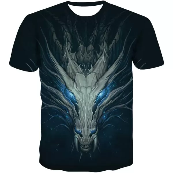 KYKU Cute Dragon Tshirt Men Fantasy Apparel Animal Graphic T Shirts Gifts Tee